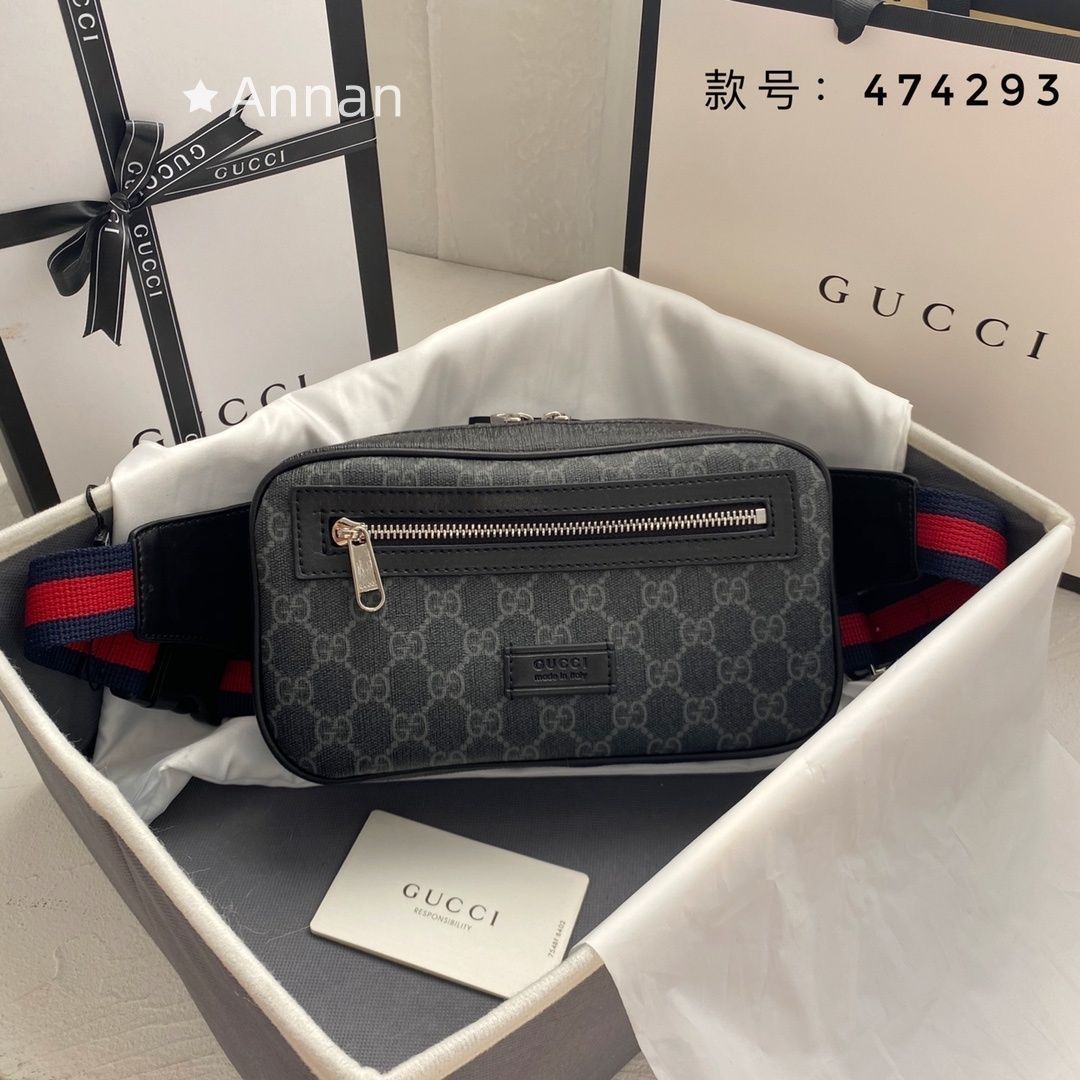 送料無料 グッチ GUCCI ボディバッグ メンズ 474293 GGスプリーム ベルトバッグ