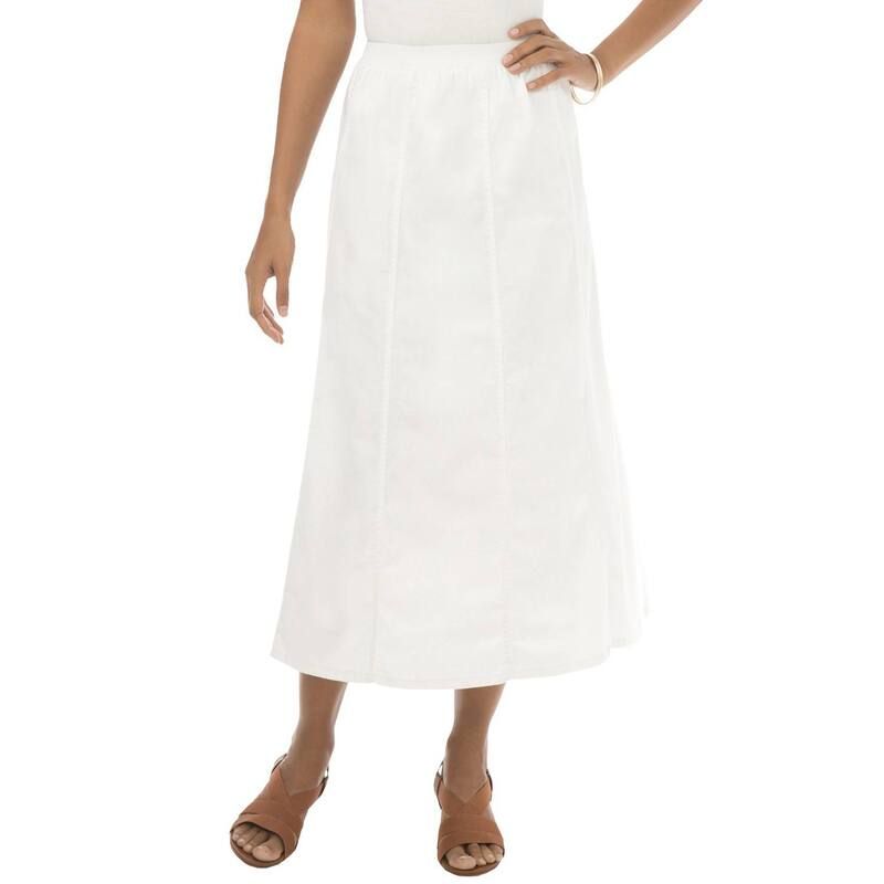 ジェシカロンドン レディース ボトムスカート プラスサイズ デニム Jessica London Womens Plusize Stretch Denim Jegging Skirt White ホワ