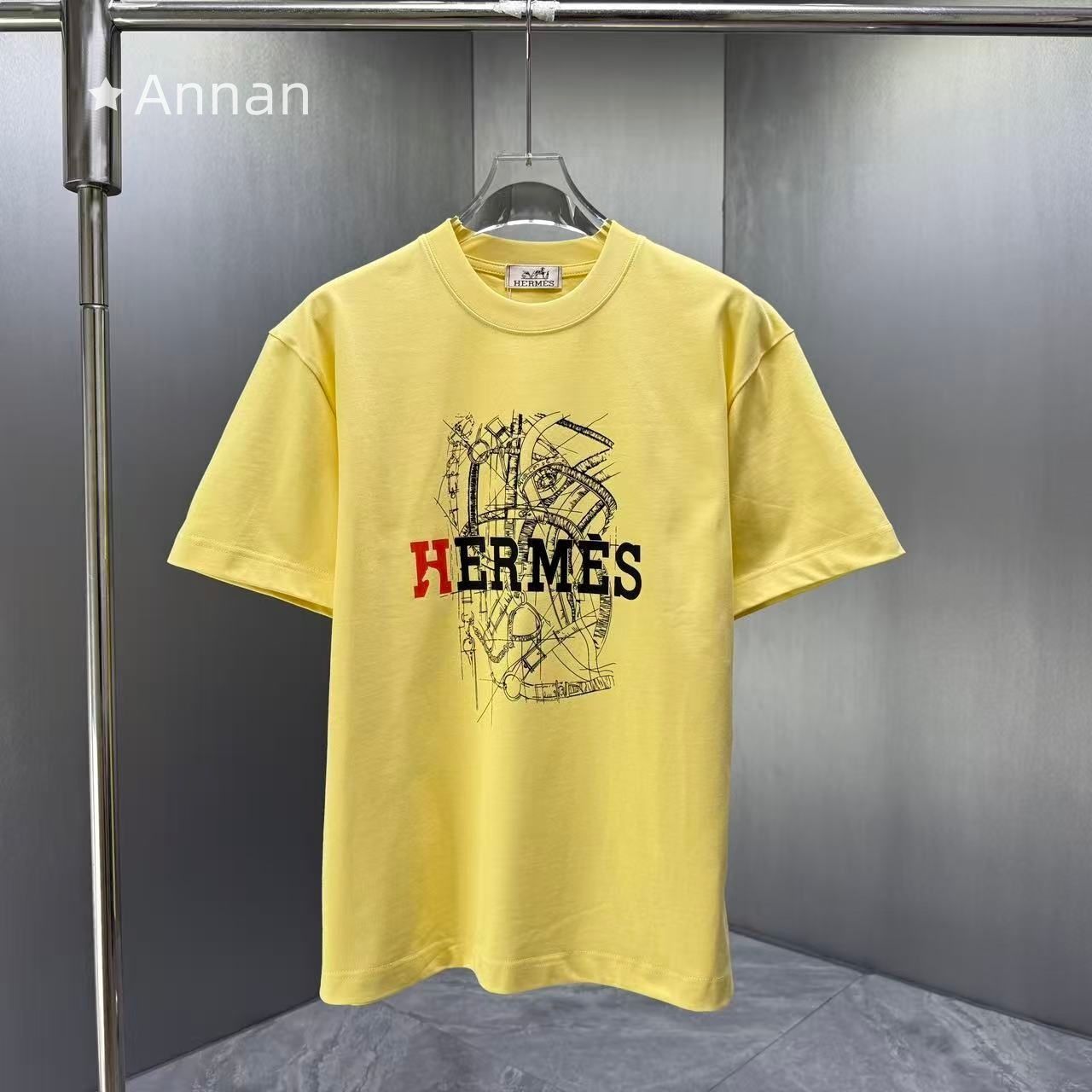 送料無料 超美品 新品!HERMES エルメス 半袖 夏服 トップス 男女兼用