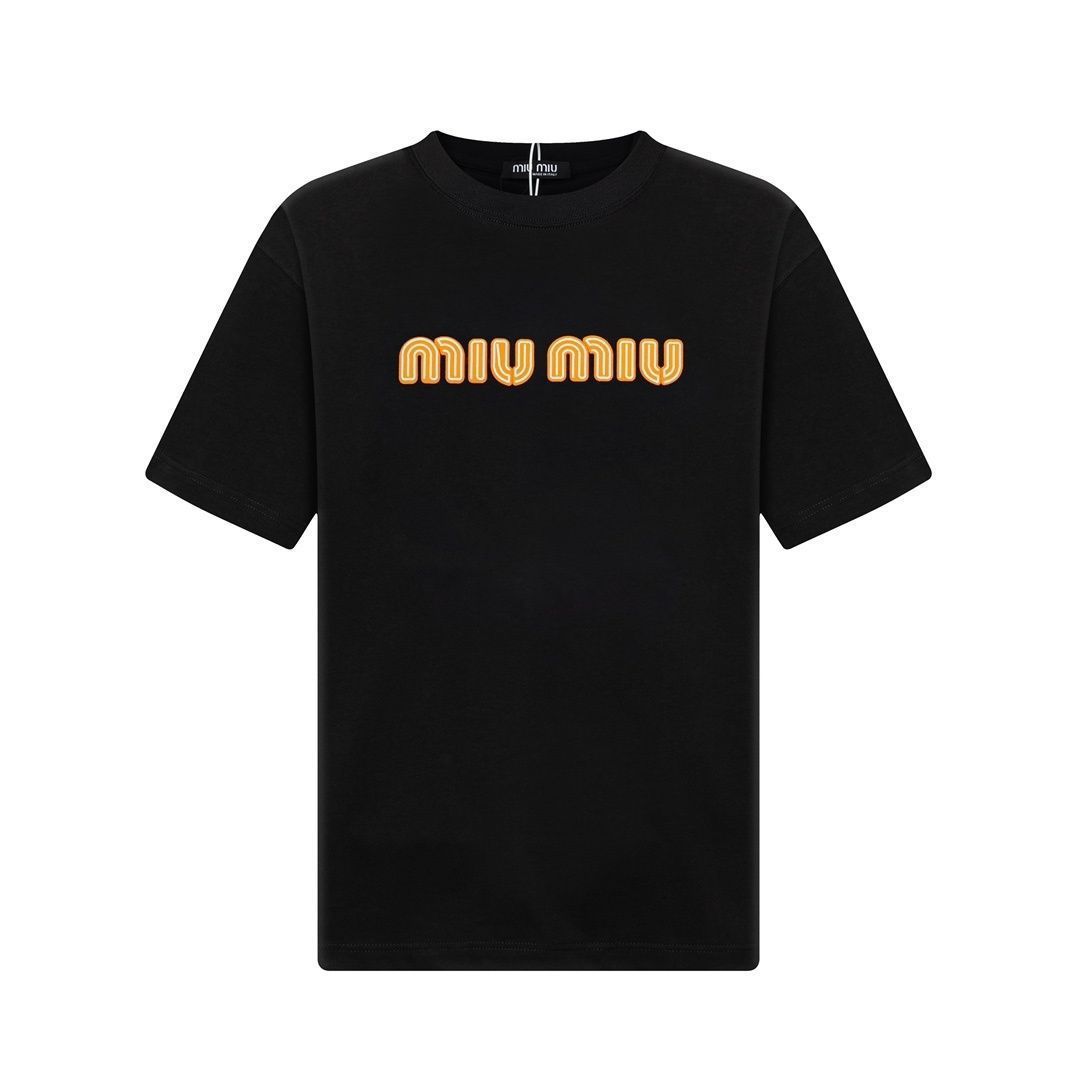 激レア 限定品新型MIUMIU ミュウミュウ Tシャツ 半袖 夏服 トップス 男女兼用
