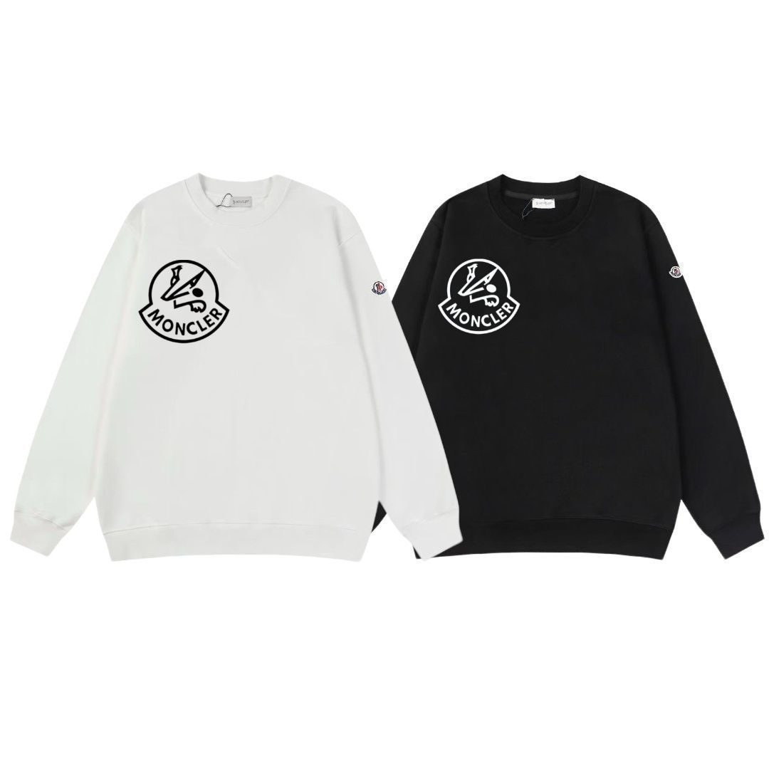 【極美品 現行型】新品 タグ付 MONCLER モンクレール パーカー 長袖Tシャツ トップス シンプルフード付きパーカー ユニセックス