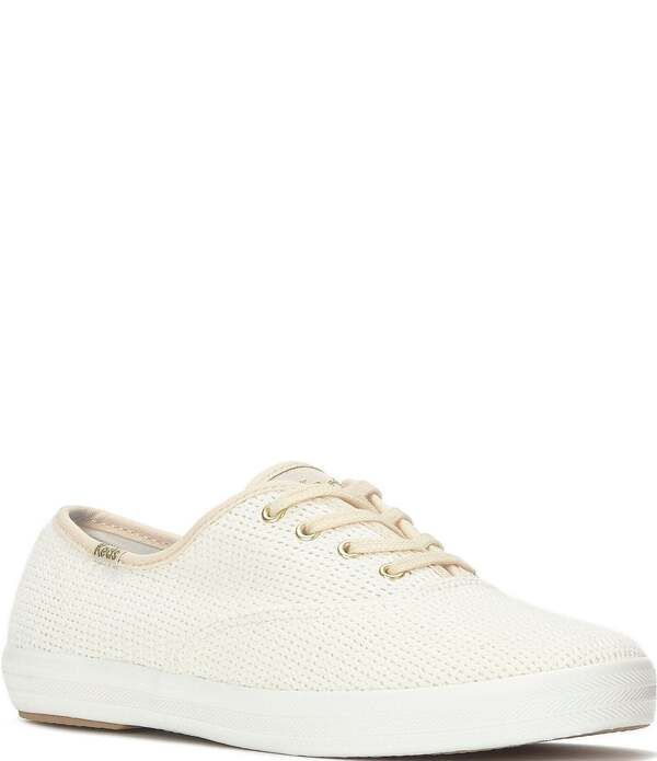 ケッズ レディース ボトムス カジュアルパンツ メッシュ スニーカー レース Keds Champion Canvas Mesh Lace Up Sneakersnowhite ホワイト