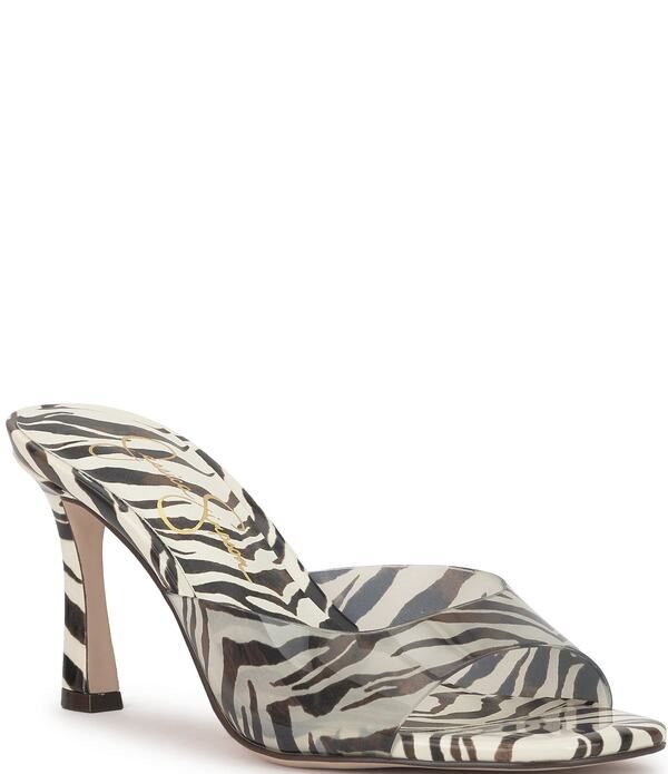 ジェシカシンプソン レディース シューズ サンダル プリント Jessica Simpson Cennet Vinyl Zebra Print Slide Dressandals NaturalBla