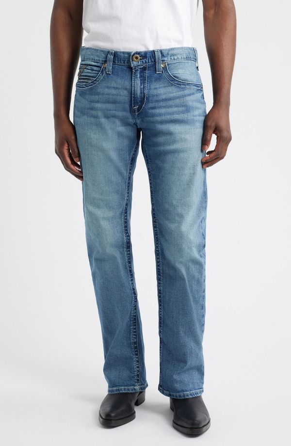 アリアト メンズ ボトムス デニムパンツ スリムフィット ストレート ジーンズ Ariat M7 Slim Fit Wessley Straight Leg Jeans Gaviota