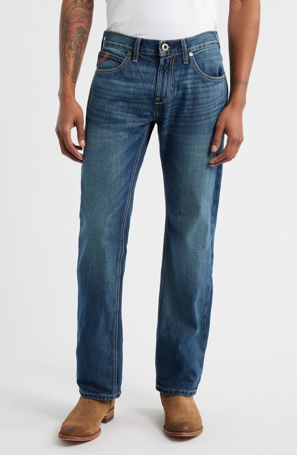 アリアト メンズ ボトムス デニムパンツ スリムフィット ストレート ジーンズ Ariat M7 Slim Fit Ezra Straight Leg Jeans Brighton