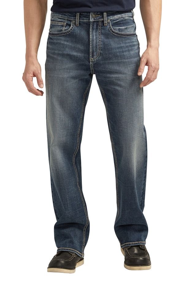 シルバー ジーンズ メンズ ボトムス デニムパンツ ストレート Silver Jeans Co Gordie Relaxed Straight Leg Jeans Indigo インディゴ