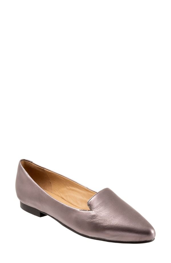 トロッターズ レディース シューズ スリッポン・ローファー Trotters Harlowe Pointed Toe Loafer Pewter ピューター