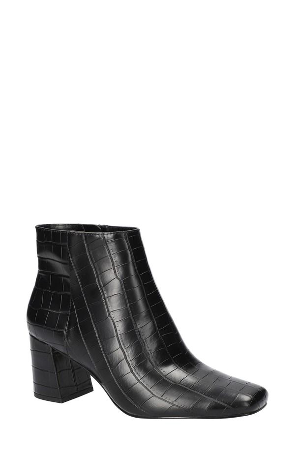 ベラヴィータ レディース シューズ ブーツ・レインブーツ Bella Vita Wilma Croc Embossed Bootie Black Croco ブラック