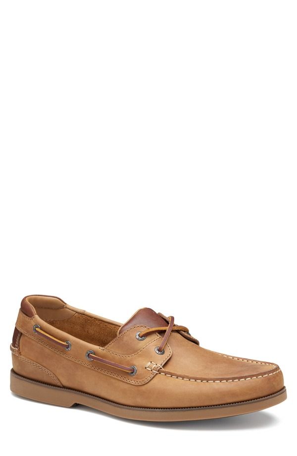 ジョンストンアンドマーフィー メンズ シューズ スリッポン・ローファー Johnston Murphy Ventura Boat Shoe Tan Full Grain タン