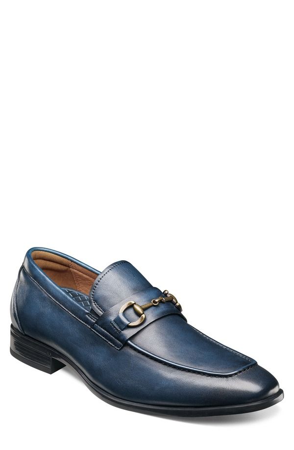 フローシャイム メンズ シューズ ローファー Florsheim Zaffiro Mock Toe Bit Loafer Navy ネイビー