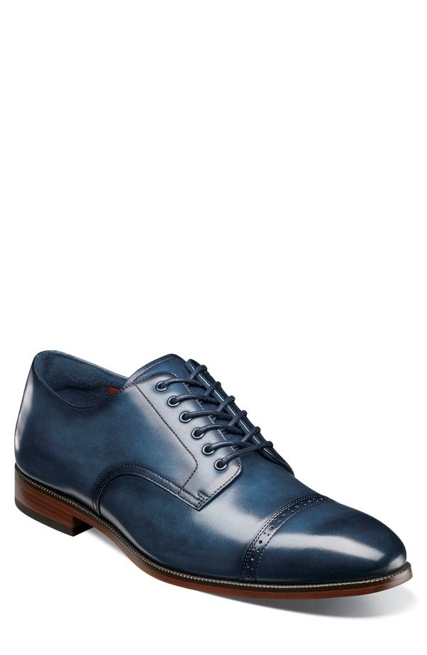 ステイシーアダムス メンズ シューズ オックスフォード キャップ Stacy Adams William Cap Toe Oxford Navy ネイビー