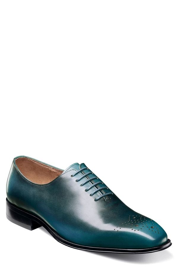 ステイシーアダムス メンズ シューズ Stacy Adams Hallquist Embellished Toe Wholecut Shoe Turquoise ターコイズ