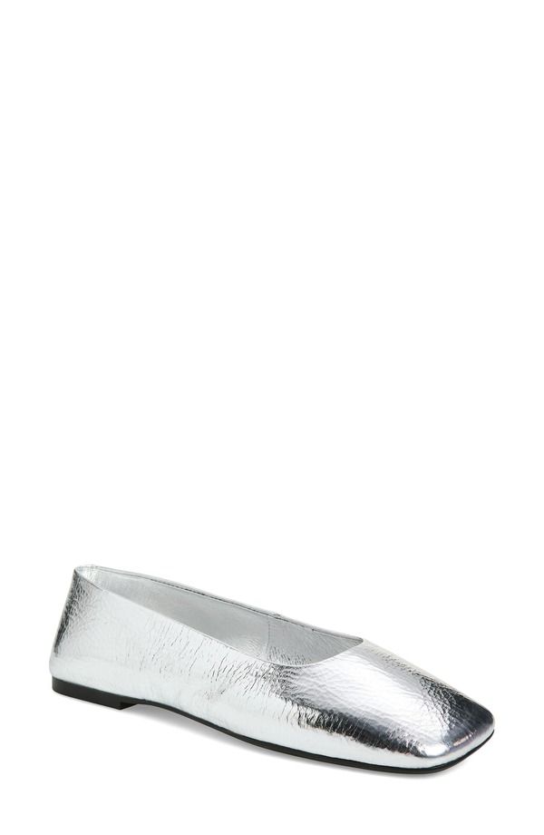 ジェフリー キャンベル レディース シューズ パンプス Jeffrey Campbellistosquare Toe Flat Silver Crinkle シルバー