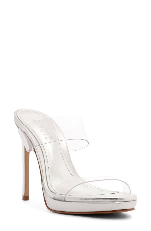 シュッツ レディース シューズ ヒール プラットフォーム サンダル Schutz Ariella Platform Sandal Silver シルバー