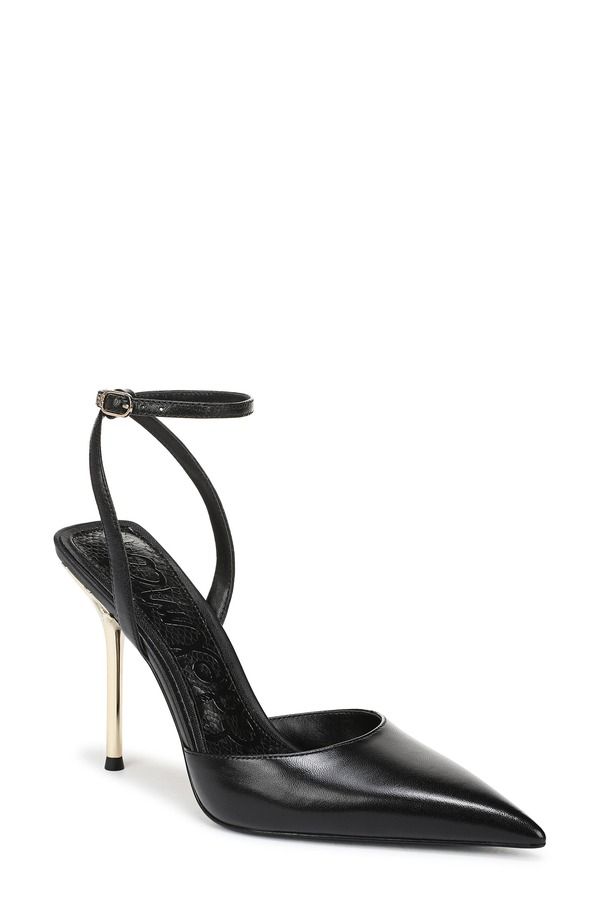 サムエデルマン レディース シューズ ヒール アンクル Sam Edelmankle Strapointed Toe Pump Black ブラック