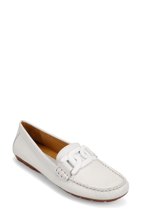 ベネリ レディース シューズ スリッポン・ローファー VANELi Aiker Driving Loafer White ホワイト