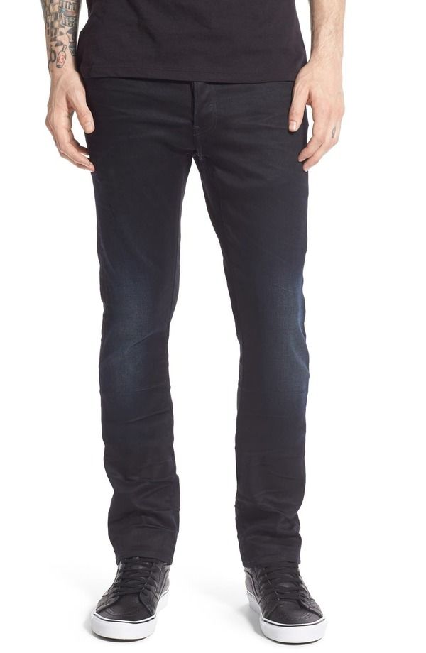 ジースター メンズ ボトムス デニムパンツ スリムフィット ジーンズ GStarAW 3301 Slander Slim Fit Jeans Dark Aged