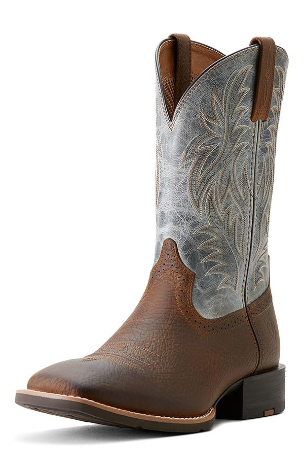 アリアト メンズ シューズ ブーツ・レインブーツ Ariat Sport Wide Square Toe Cowboy Boot Earth Glacier Blue ブルー