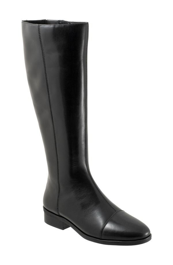 トロッターズ レディース シューズ ブーツ・レインブーツ キャップ Trotters Alexis Cap Toe Knee High Boot Black ブラック