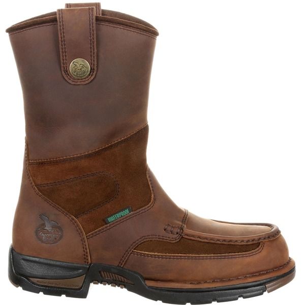 ジョージブーツ メンズ シューズ ブーツ・レインブーツ Georgia Boot Waterproof Wellington Work Boot Brown ブラウン