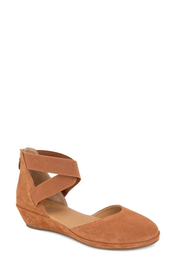ジェントルソウルズ レディース シューズ ヒール サンダル Gentle Soulsignature Noa Elastic Strap dOrsay Sandal Mid Brown Suede ブ