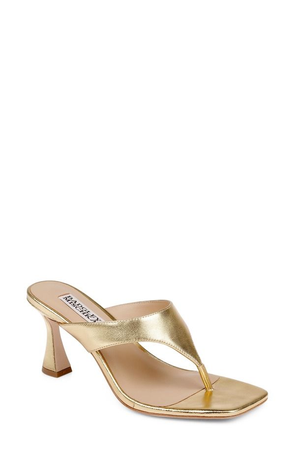 バッドグレイミッシカ レディース シューズ ヒール Badgley Mischka Collection Whitley Flip Flop Gold Metallic ゴールド