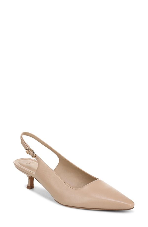 ヴィンス レディース シューズ ヒール Vince Sabra Slingbackitten Heel Pump Warm Almond