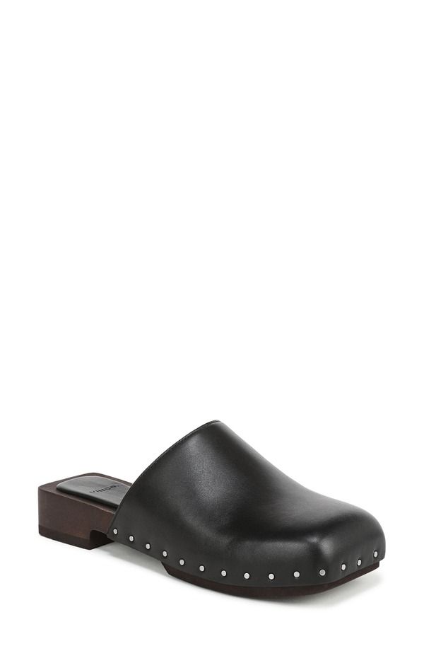 ヴィンス レディース シューズ ヒール Vince Margarita Mule Black Leather ブラック