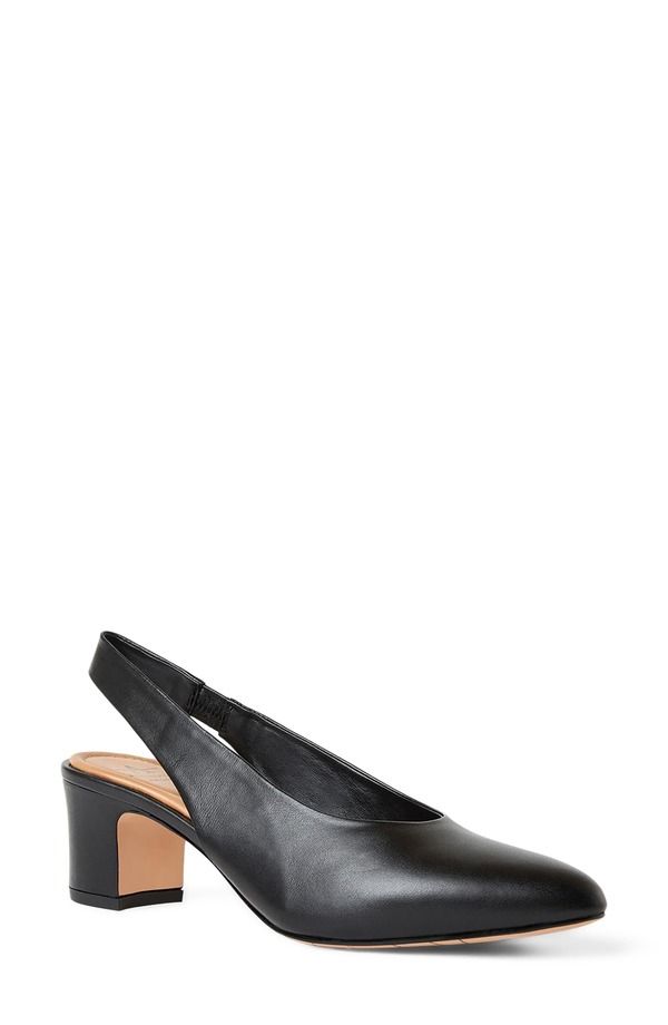 アクアタリア レディース シューズ ヒール Aquatalia Trevi Slingback Pump Black Leather ブラック