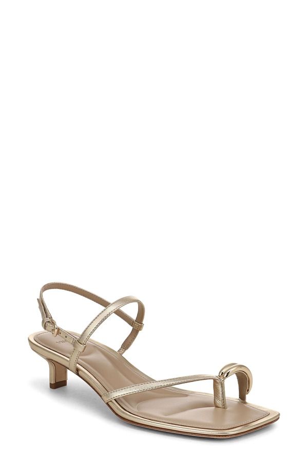 ヴィンス レディース シューズ ヒール サンダル Vince Polli Kitten Heel Sandal Champagne シャンパン