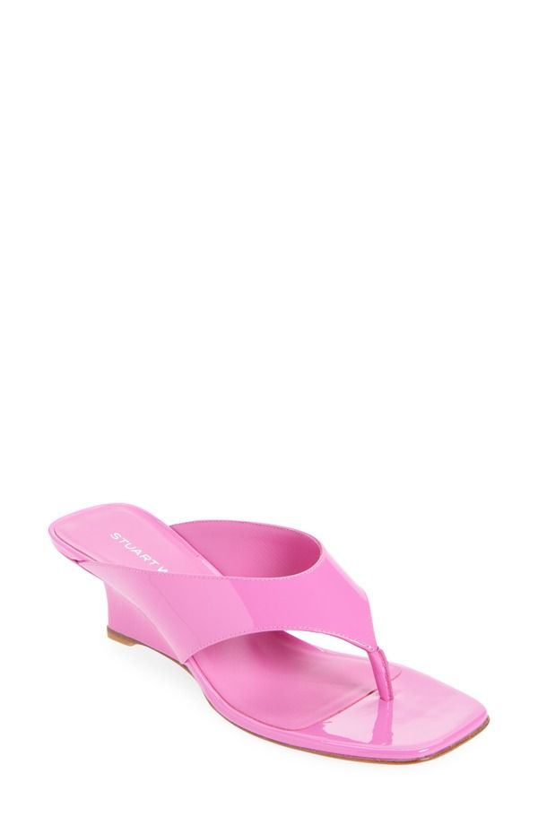 スチュアート ワイツマン レディース シューズ ヒール サンダル Stuart Weitzman Vinnie 50 Wedge Thong Sandal Sunset Pink ピンク