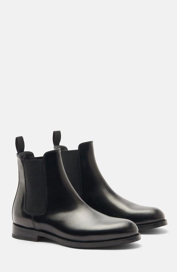 スカロッソ レディース シューズ ブーツ・レインブーツ チェルシーブーツ チェルシー SCAROSSO Elena Chelsea Boots Black Calf ブラック