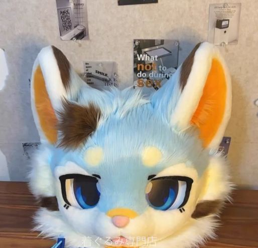 狼　犬　猫　着ぐるみ ヘッド全頭　ヘッド ケモノ ファースーツ ぬいぐるみ コスプレ コスチューム Kurumi 一点物 D1