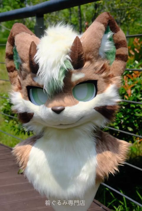 狼　犬　猫　着ぐるみ ヘッド全頭　ヘッド ケモノ ファースーツ ぬいぐるみ コスプレ コスチューム Kurumi 一点物 D6