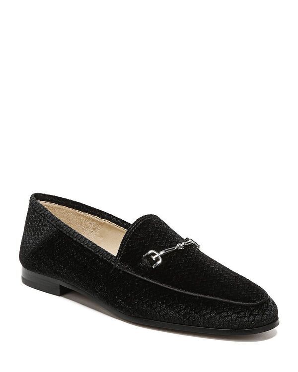 サムエデルマン レディース シューズ スリッポン・ローファー Sam Edelman Womens Loraine Almond Toe Loafers Black Velvet ブラック
