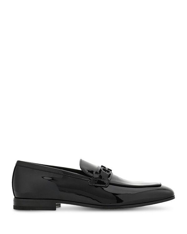 フェラガモ レディース シューズ スリッポン・ローファー レザー FERRAGAMO Mens Baltyver Patent Leather Loafers Nero