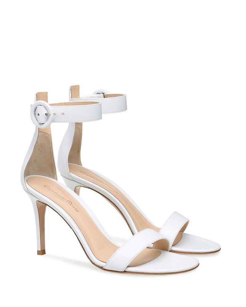 ジャンヴィト ロッシ レディース シューズ サンダル Gianvito Rossi Womens Portofino 85 Sandals White Nappa Leather ホワイト