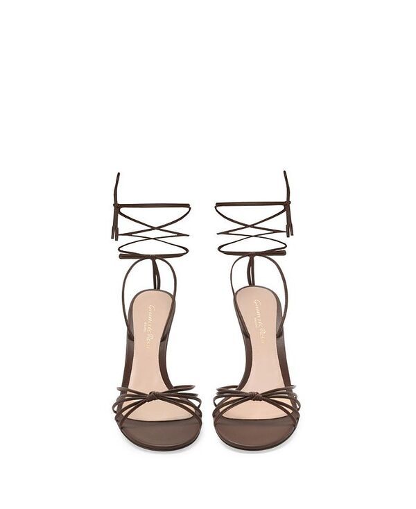 ジャンヴィト ロッシ レディース シューズ サンダル Gianvito Rossi Womens Gwyneth 85 Sandals Brown Leather ブラウン｜詳細画像