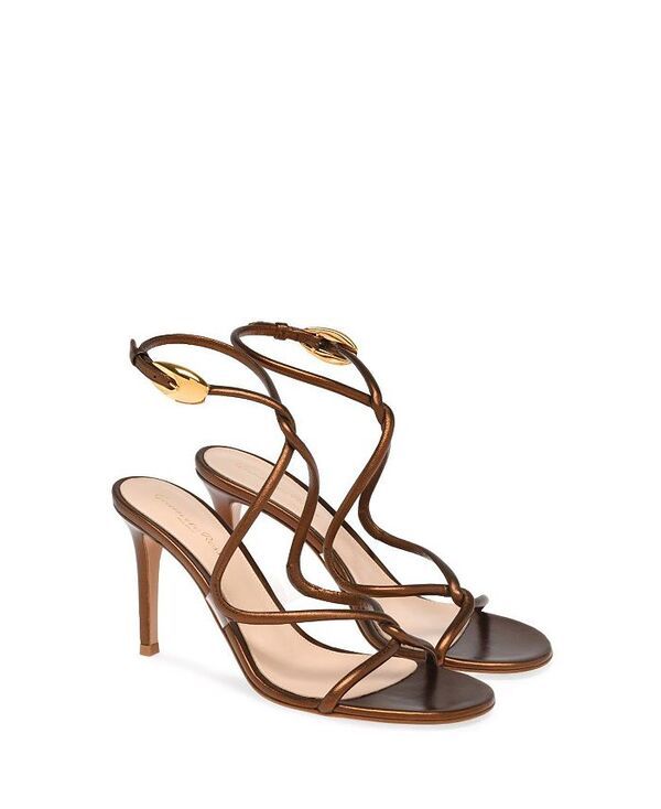 ジャンヴィト ロッシ レディース シューズ サンダル Gianvito Rossi Womens Black Mamba 85 Sandals Brown Leather ブラウン