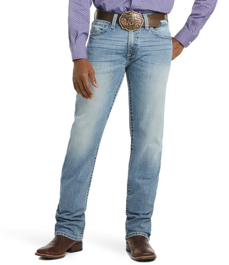 アリアト メンズ ボトムス デニムパンツ ブーツカット ブーツ ジーンズ Ariat M2 Relaxed Stirling Stretch Bootcut Jeans Blue ブルー