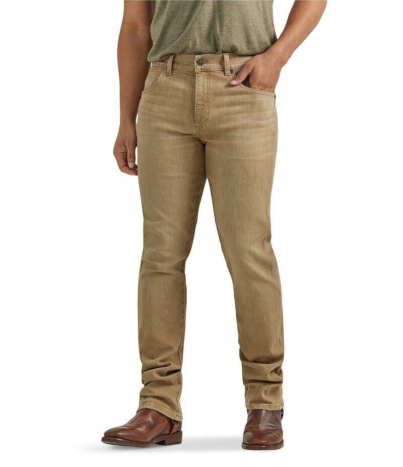 ラングラー メンズ ボトムス デニムパンツ ジーンズ WranglerR Retro Slim Straight Fit Jeans Saddle