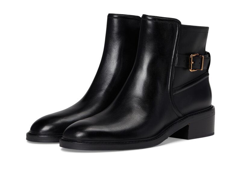 コールハーン レディース シューズ ブーツ・レインブーツ Cole Haan Silvana Buckle Booties Black Leather ブラック