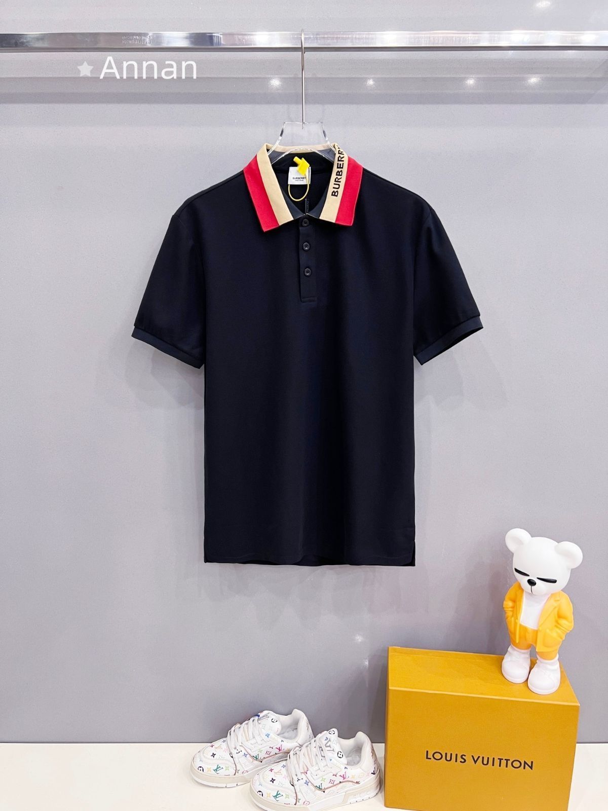 状態良 新品！新品 タグ付 BURBERRY バーバリー ポロシャツ 半袖シャツ POLO メンズ レディース ユニセックス カジュアル