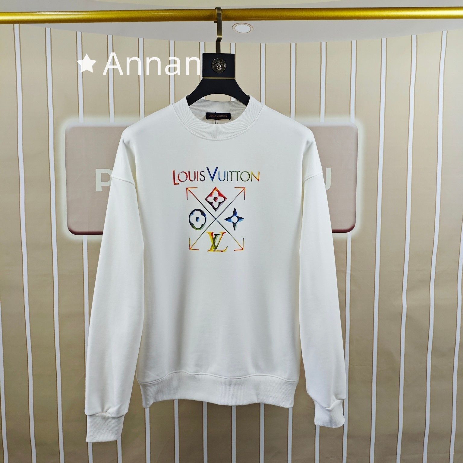 良品 ★★ 新品！新品 タグ付 LV LOUIS VUITTON ルイヴィトン パーカー シンプルフード付きパーカー ユニセックス