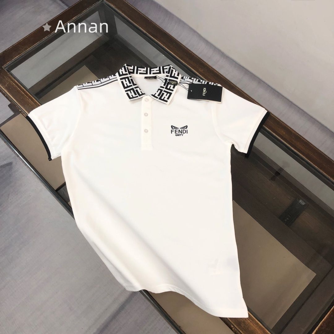 【未使用品】新品 タグ付 FENDI フェンディ ポロシャツ 半袖シャツ POLO メンズ レディース ユニセックス カジュアル