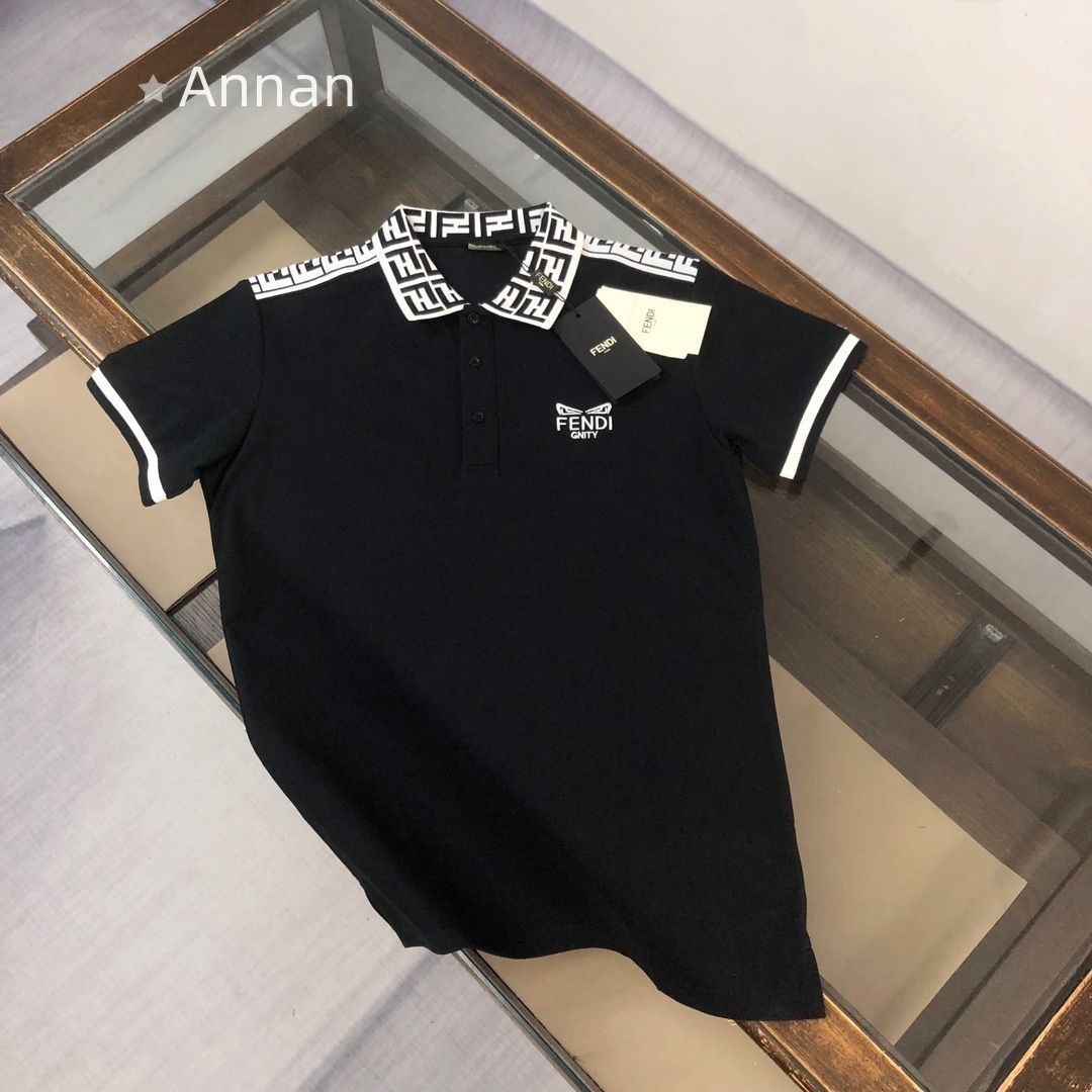 【限定】送料無料新品 タグ付 FENDI フェンディ ポロシャツ 半袖シャツ POLO メンズ レディース ユニセックス カジュアル
