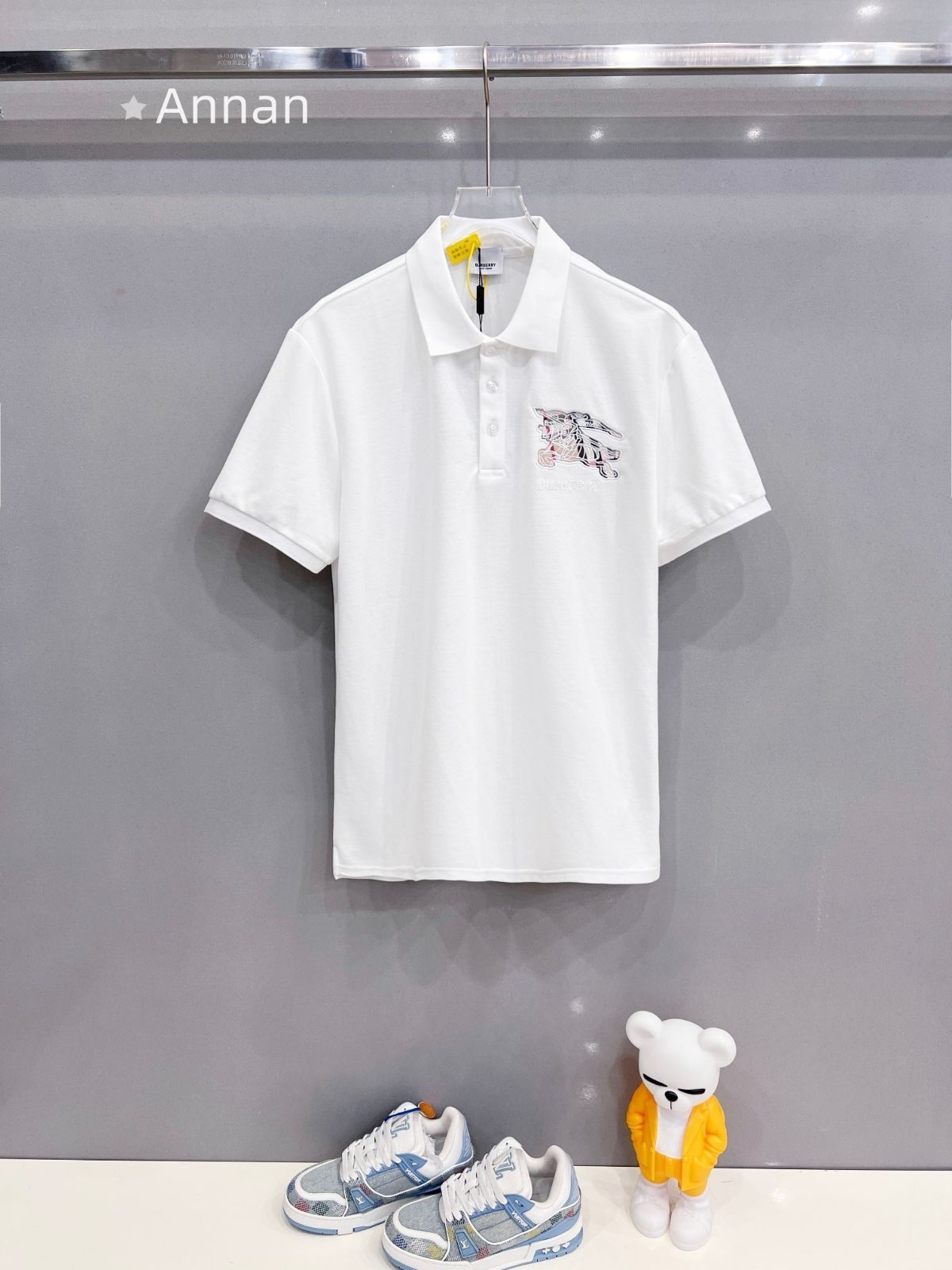 現行モデ 本日限定！新品 タグ付 BURBERRY バーバリー ポロシャツ 半袖シャツ POLO メンズ レディース ユニセックス カジュアル