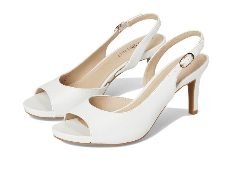 ライフストライド レディース シューズ ヒール LifeStride Teller 2 Slingback Peep Toe Pumps Bright White ホワイト