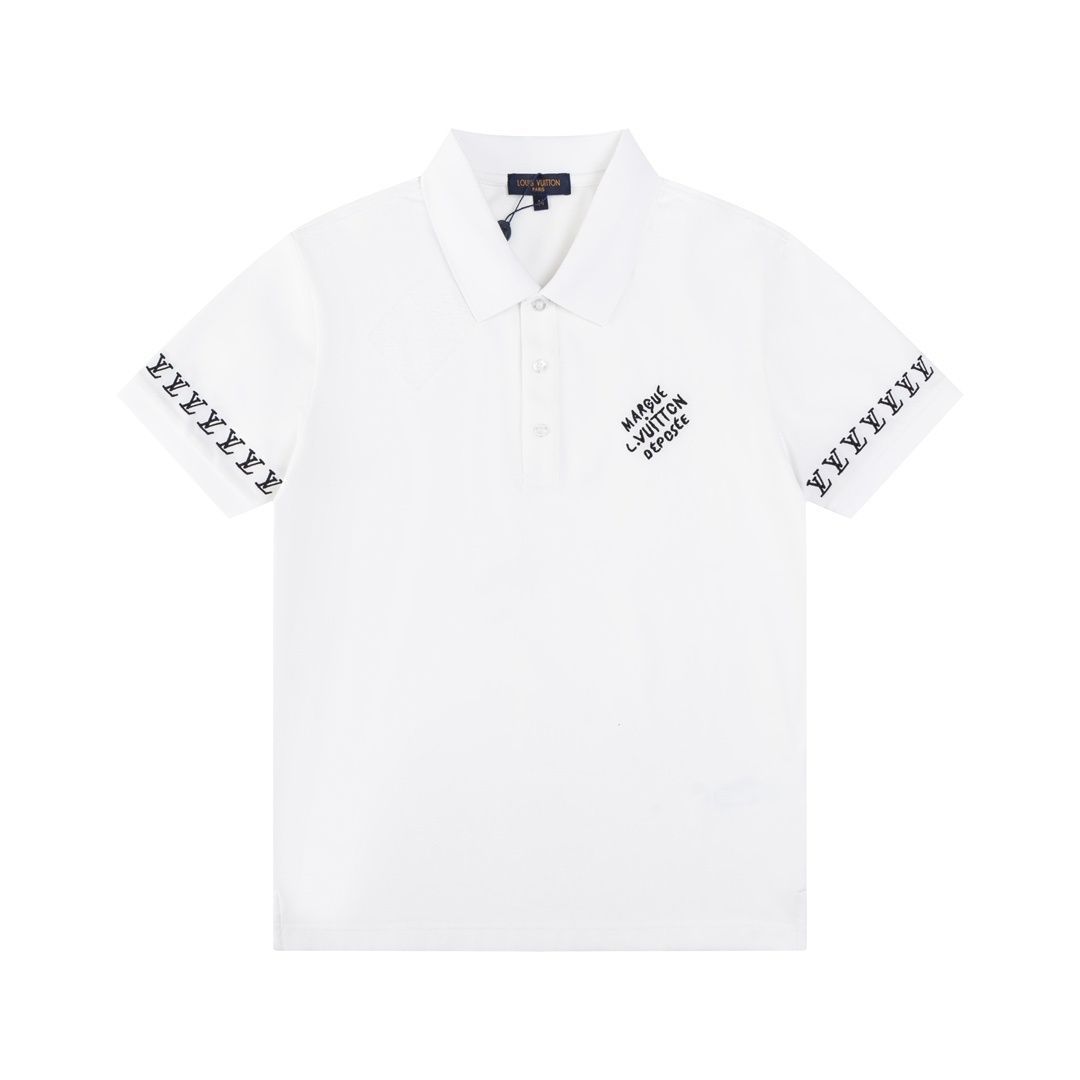 【最終値下げ】 美品 新品 タグ付 LV LOUIS VUITTON ルイヴィトンポロシャツ 半袖シャツ POLO メンズ レディース ユニセックス カジュアル
