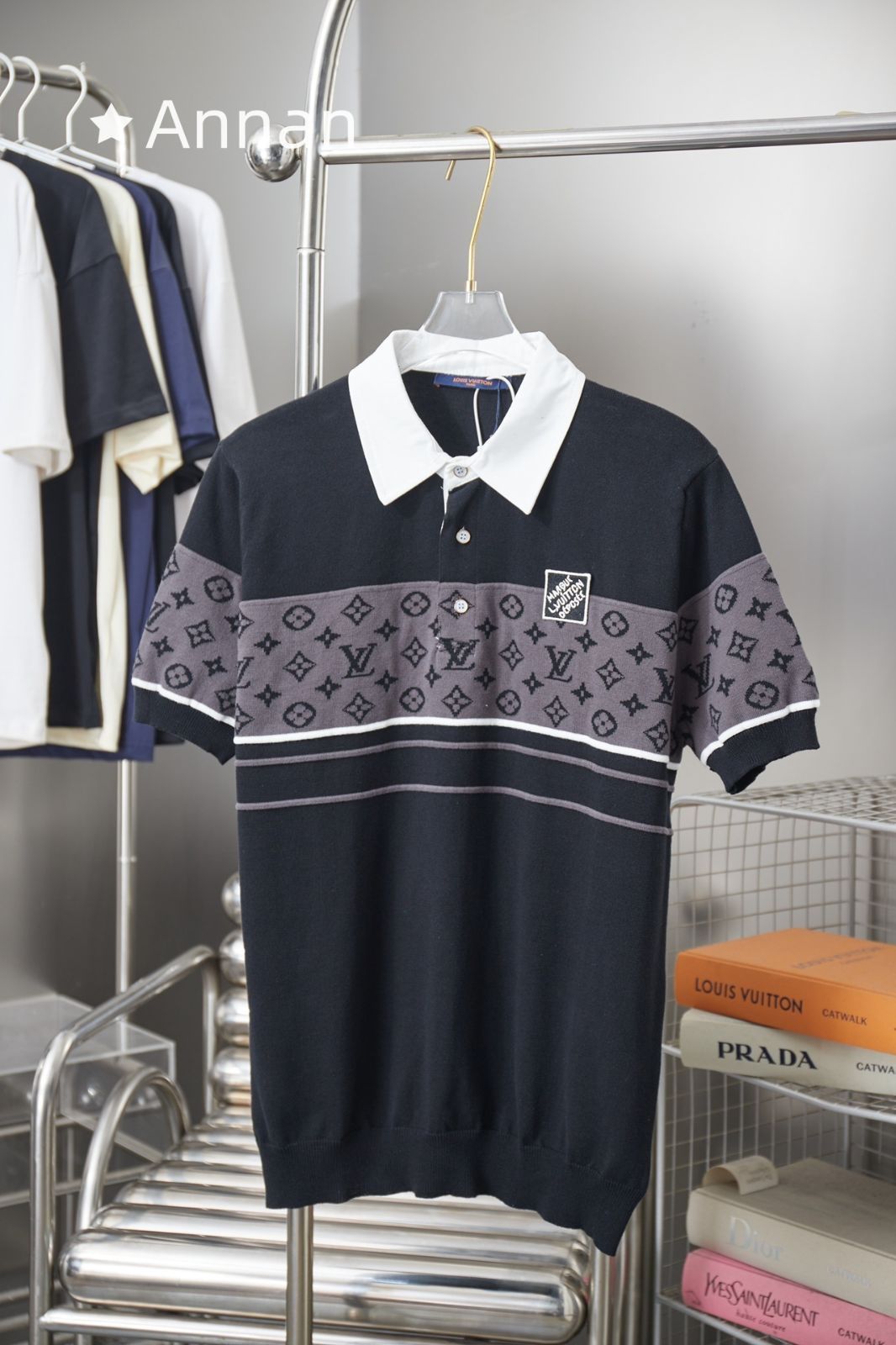 新製品 本日特価 美新品 タグ付 LV LOUIS VUITTON ルイヴィトン ポロシャツ 半袖シャツ POLO メンズ レディース ユニセックス カジュアル